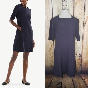 MM Lafleur Dress "Emily" Square Neck Aline Gray